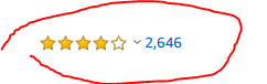 number of reviews